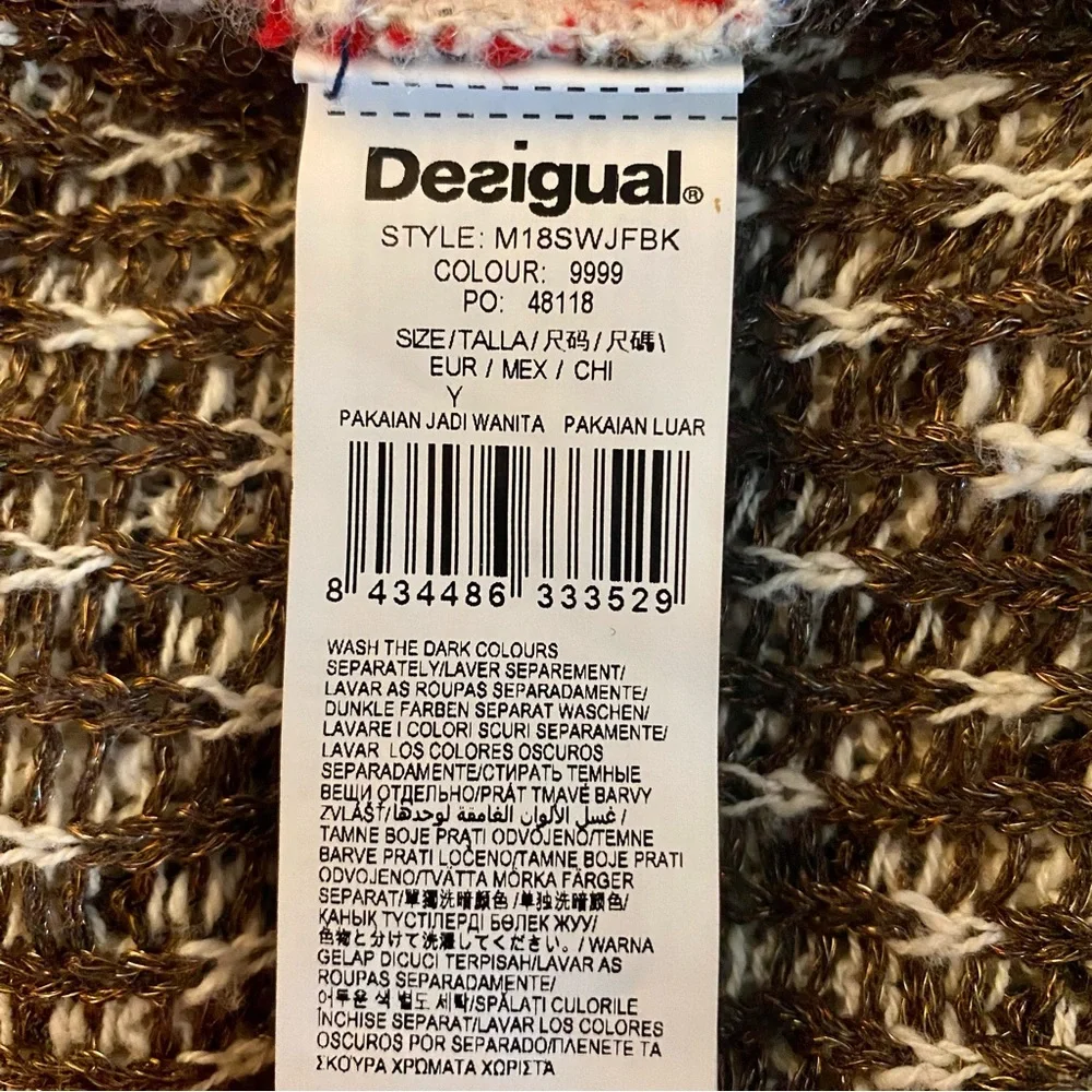 DESIGUAL—Gorgeous Multi-colored , Multi Patterned Cardigan! Size M . ♥️💐 - Picture 6 of 14